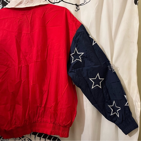 VTG Logo 7 Olympic Collection Track Jacket 90s Atlanta USA Patriotic Large - Picture 13 of 16